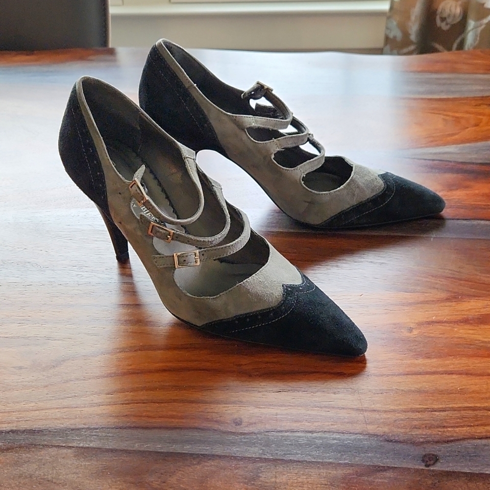 Gorgeous, Unique, Franco Barbieri, Italian Leather, Wing Tip Heels, Sexy! Size 8